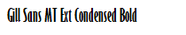 Gill Sans MT Ext Condensed Bold